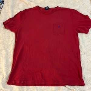 Polo By Ralph Lauren Red Chest Pocket crew Neck Tee Size Large